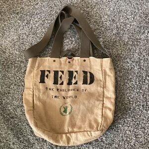 Canvas Tote Bag with Black Print Reversible